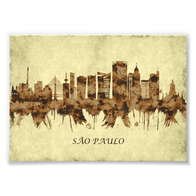 Sao Paulo Brazil Cityscape Photo Print (Front)