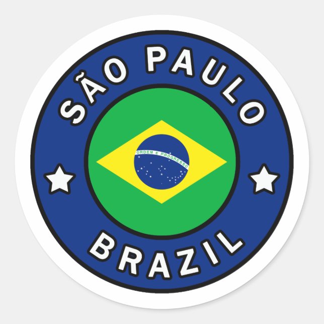 São Paulo Brazil Classic Round Sticker (Front)