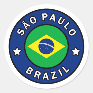 São Paulo Brazil Classic Round Sticker