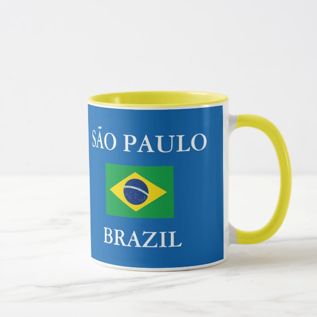 Sao Paulo Brazil Crest Mug (Right)