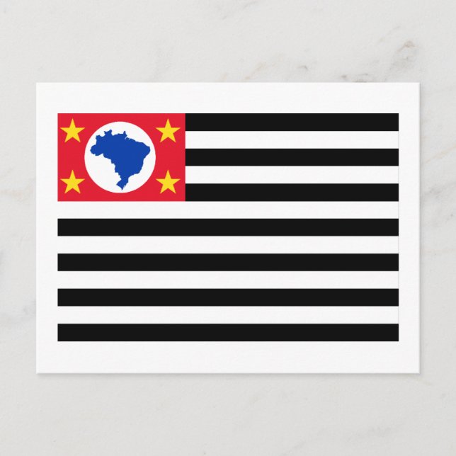 São Paulo, Brazil Flag Postcard (Front)