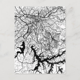 São Paulo Brazil Map Postcard