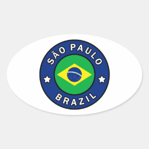 São Paulo Brazil Oval Sticker