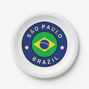 São Paulo Brazil Paper Plate
