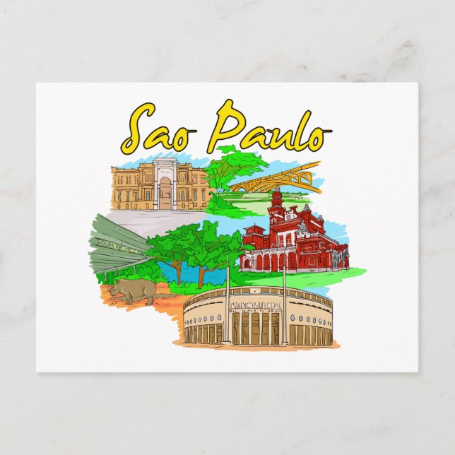 Sao Paulo - Brazil.png Postcard (Front)