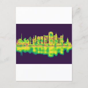 Sao Paulo Brazil Skyline Holiday Postcard