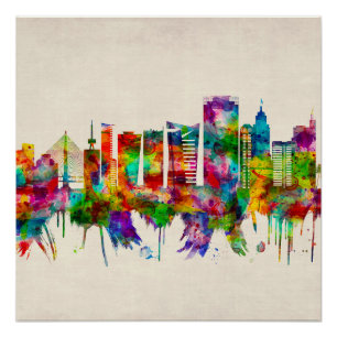 Sao Paulo Brazil Skyline Poster