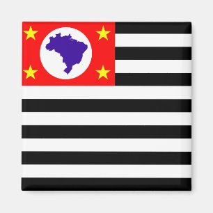 Sao Paulo city flag brazil symbol Magnet