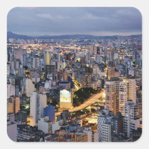 Sao Paulo Cityscape 2 Square Sticker