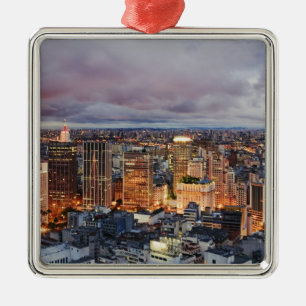 Sao Paulo Cityscape Metal Tree Decoration