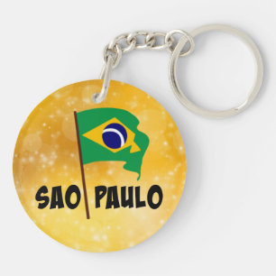 Sao Paulo, Flag of Brazil Key Ring