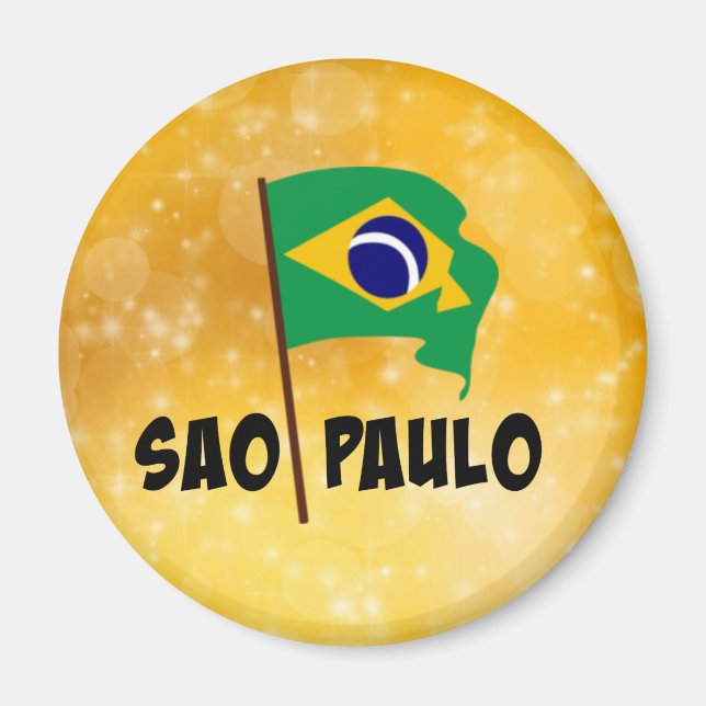 Sao Paulo, Flag of Brazil Magnet (Front)