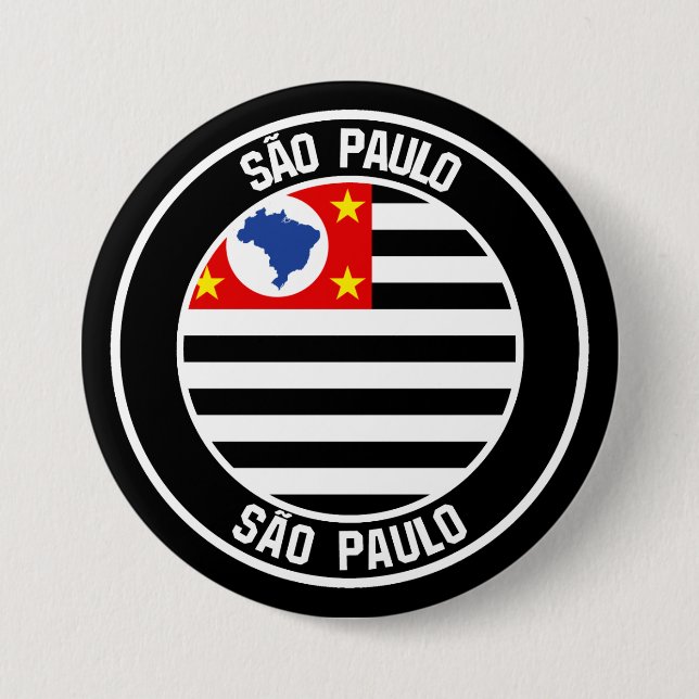 São Paulo Round Emblem 7.5 Cm Round Badge (Front)