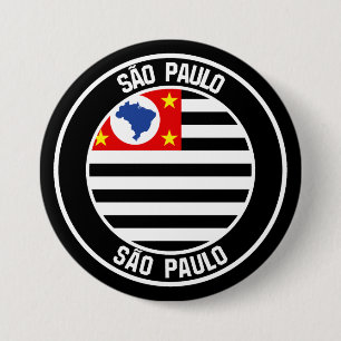 São Paulo Round Emblem 7.5 Cm Round Badge