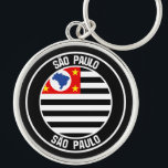 São Paulo Round Emblem Key Ring<br><div class="desc">São Paulo Round Emblem</div>