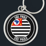 São Paulo Round Emblem Key Ring<br><div class="desc">São Paulo Round Emblem</div>