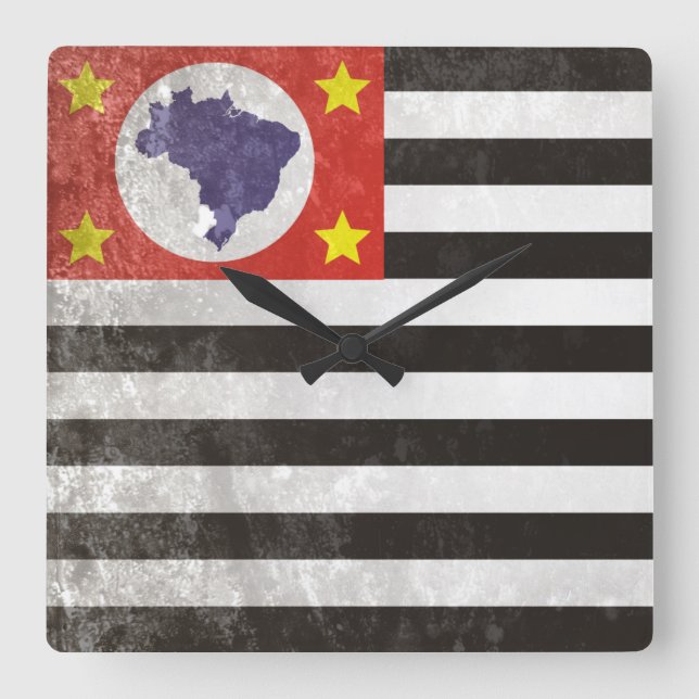 Sao Paulo Square Wall Clock (Front)