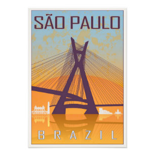 Sao Paulo vintage poster