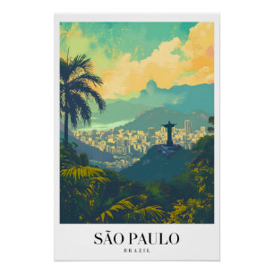 Sao Paulo Vintage Voyage Poster