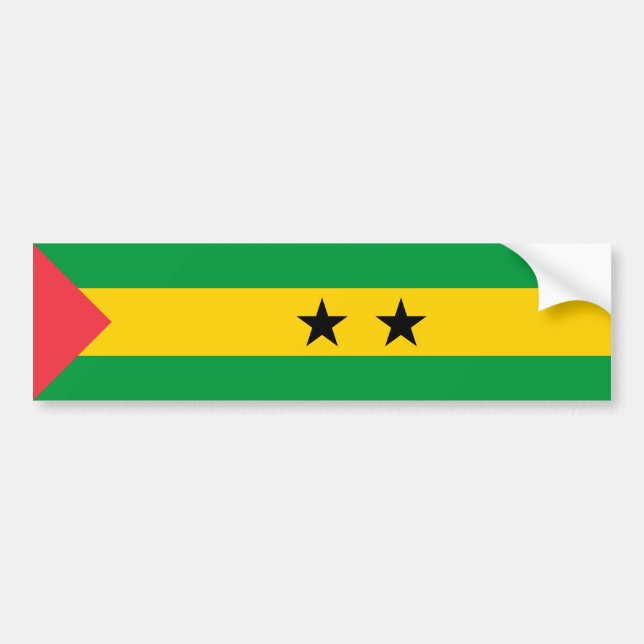 Sao Tome and Principe Flag Bumper Sticker (Front)