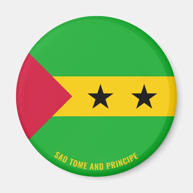 Sao Tome and Principe Flag Charming Patriotic Magnet (Front)