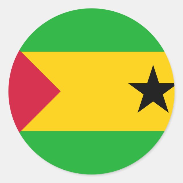 Sao Tome and Principe Flag Classic Round Sticker (Front)
