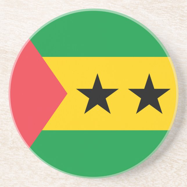 Sao Tome and Principe Flag Coaster (Front)