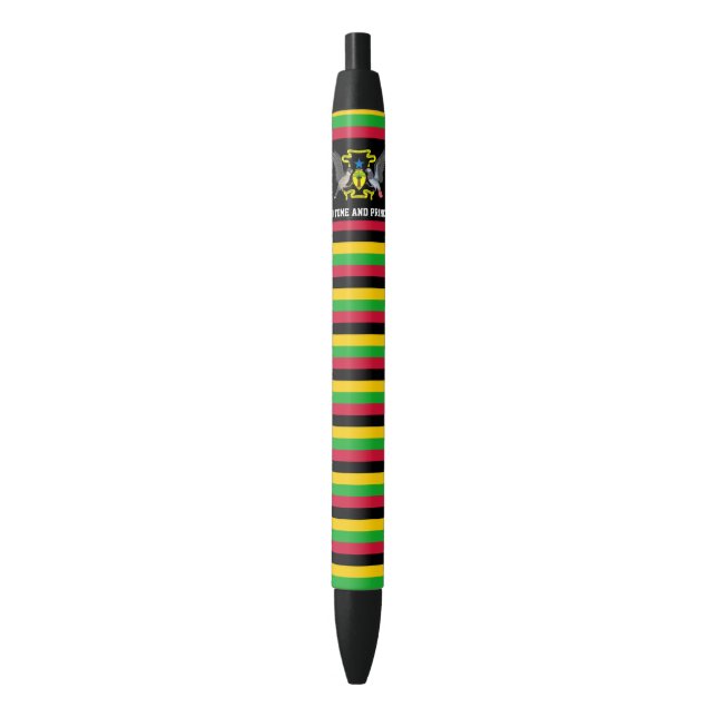 Sao Tome and Principe Flag Cute Patriotic Black Ink Pen (Front Vertical)