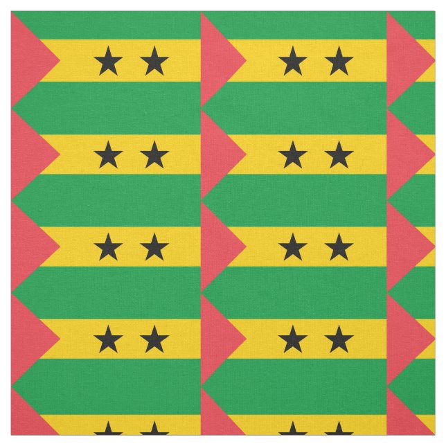 Sao Tome and Principe Flag Fabric (Swatch)