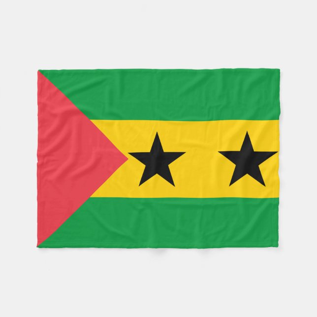 Sao Tome and Principe Flag Fleece Blanket (Front (Horizontal))