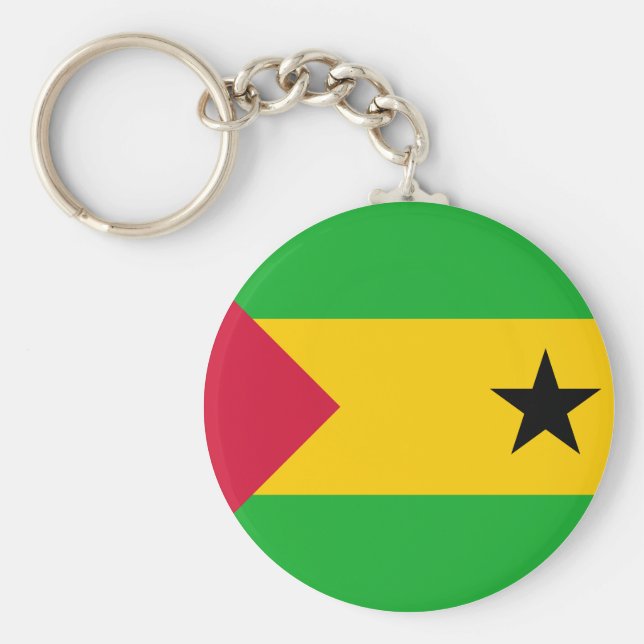 Sao Tome and Principe Flag Key Ring (Front)