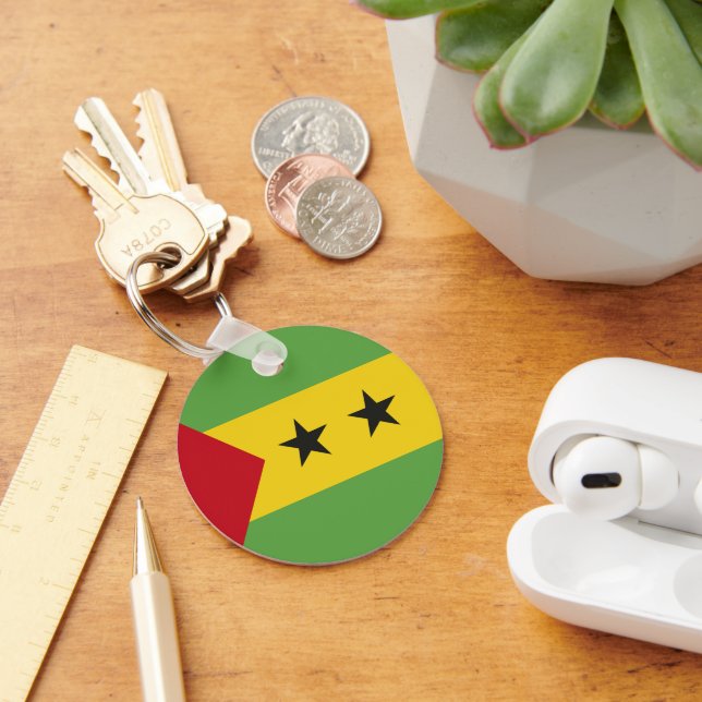 Sao Tome and Principe flag Key Ring (Desk)