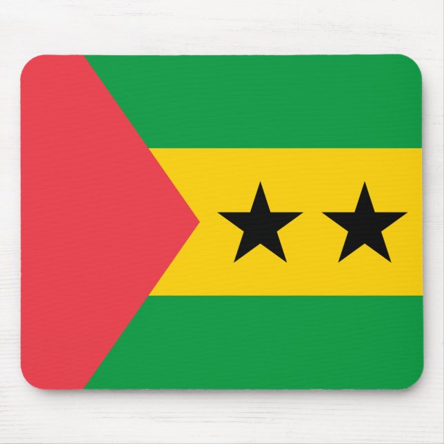 Sao Tome and Principe Flag Mouse Mat (Front)