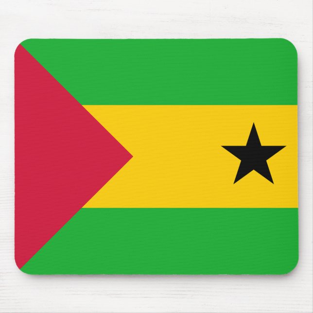 Sao Tome and Principe Flag Mouse Mat (Front)