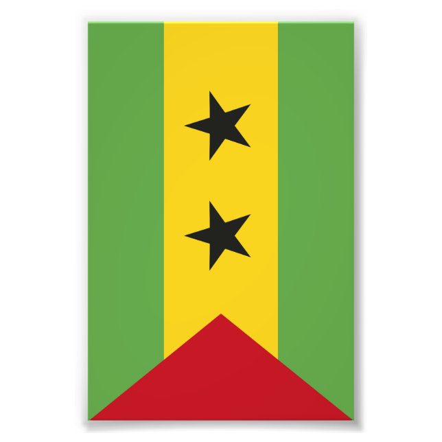 Sao Tome and Principe flag Photo Print (Front)