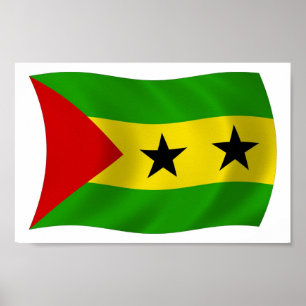 Sao Tome and Principe Flag Poster Print