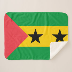 Sao Tome and Principe Flag Sherpa Blanket