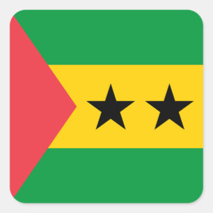 Sao Tome and Principe Flag Square Sticker