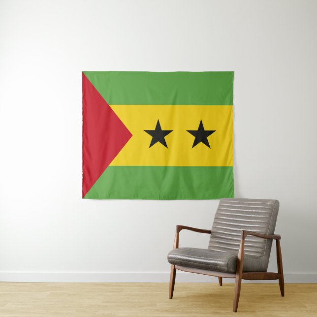 Sao Tome and Principe flag Tapestry (In Situ (Horizontal))