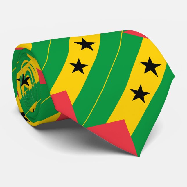 Sao Tome and Principe Flag Tie (Rolled)