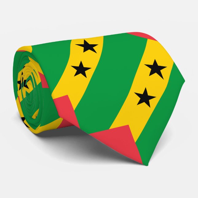 Sao Tome and Principe Flag Tie (Rolled)