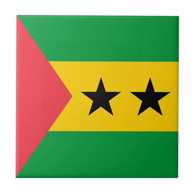 Sao Tome and Principe Flag Tile (Front)