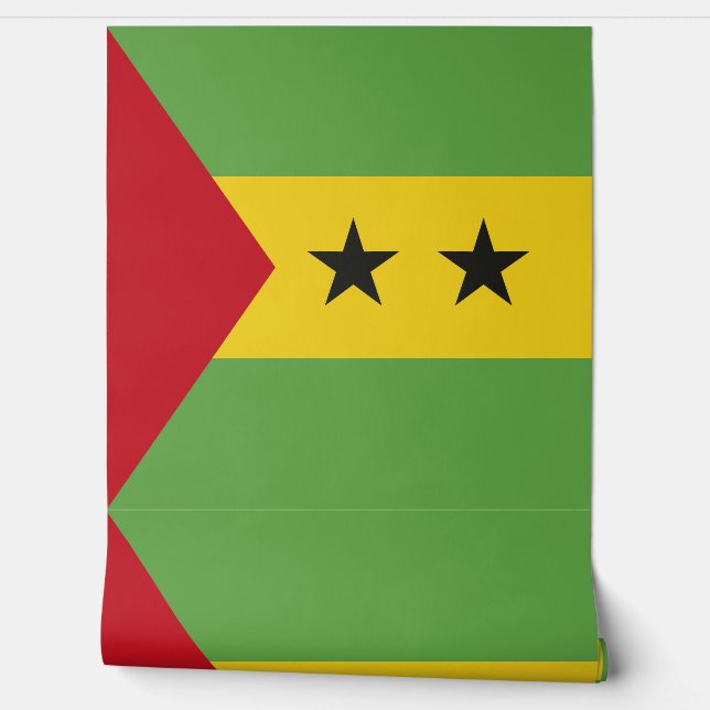 Sao Tome and Principe flag Wallpaper (Unrolling)