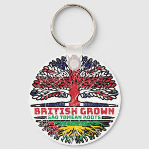 Sao Tome and Principe Sao Tomean British UK Tree Key Ring