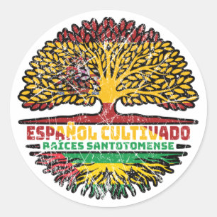 Sao Tome and Principe Sao Tomean Spanish Spain Classic Round Sticker
