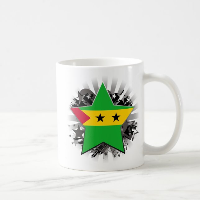 Sao Tome and Principe Star Coffee Mug (Right)