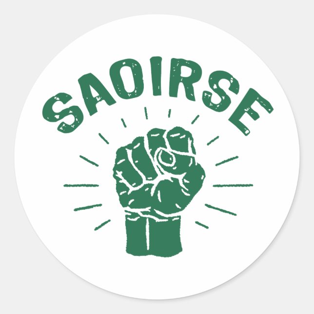 Saoirse Classic Round Sticker (Front)