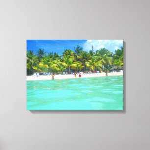 SAONA BEACH ON CANVAS     20 "x 16" Print