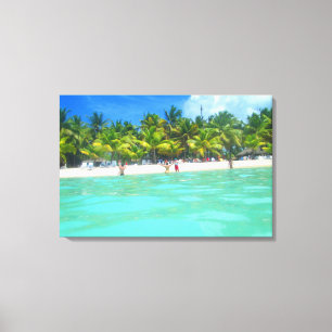 SAONA BEACH ON CANVAS 20 "x 16" Print