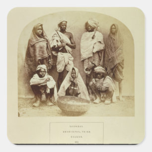 Saonras, an Aboriginal Tribe from Saugor, Central Square Sticker